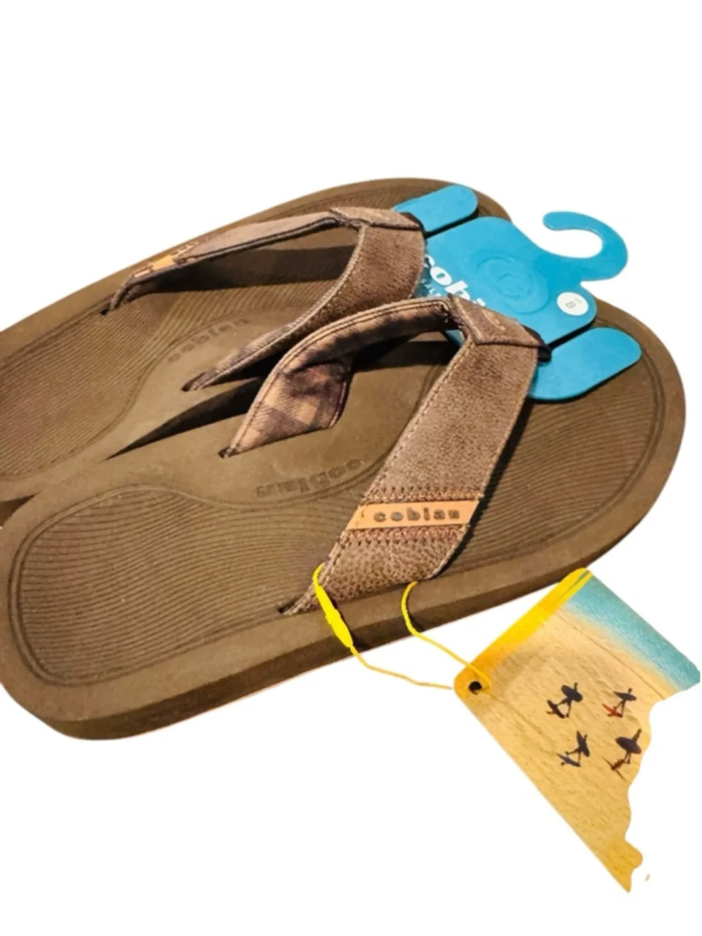 Men's Cobian ARV Trek Brown Flip-Flops Size 8